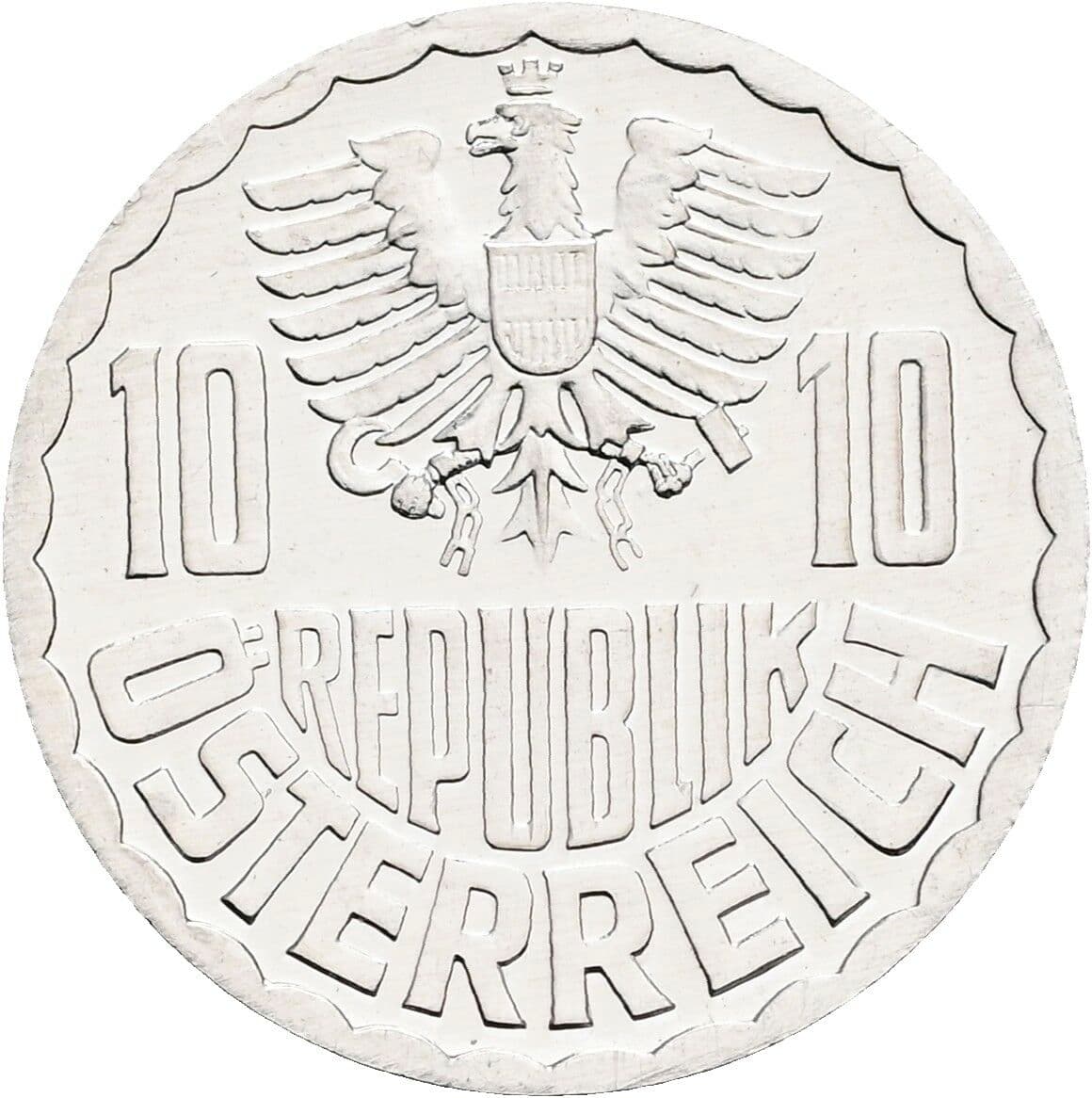 10 Groschen 1977 – Rückseite