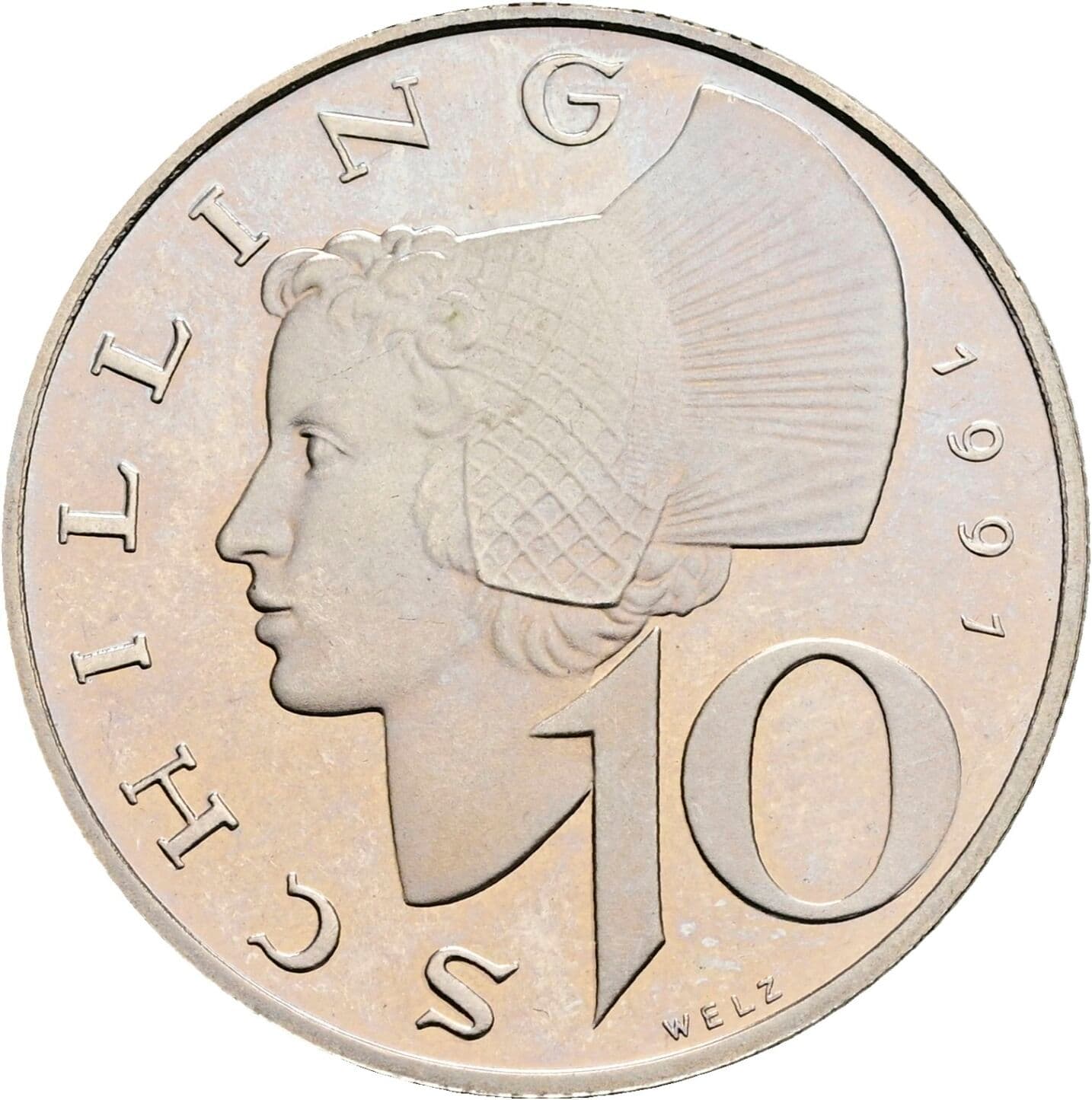 10 Schilling 1991 – Vorderseite