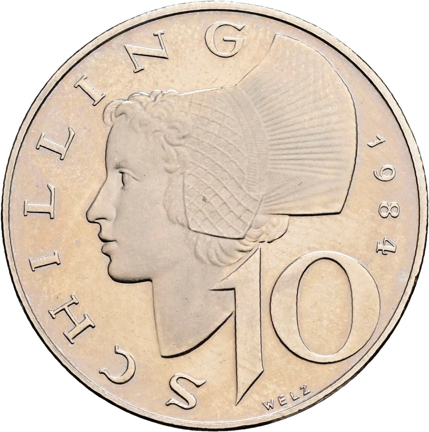 10 Schilling 1984 – Vorderseite