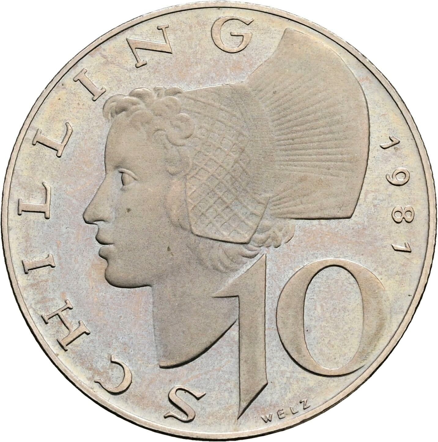 10 Schilling 1981 – Vorderseite
