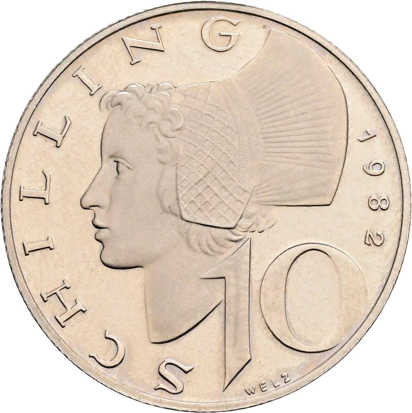 10 Schilling 1982 – Vorderseite