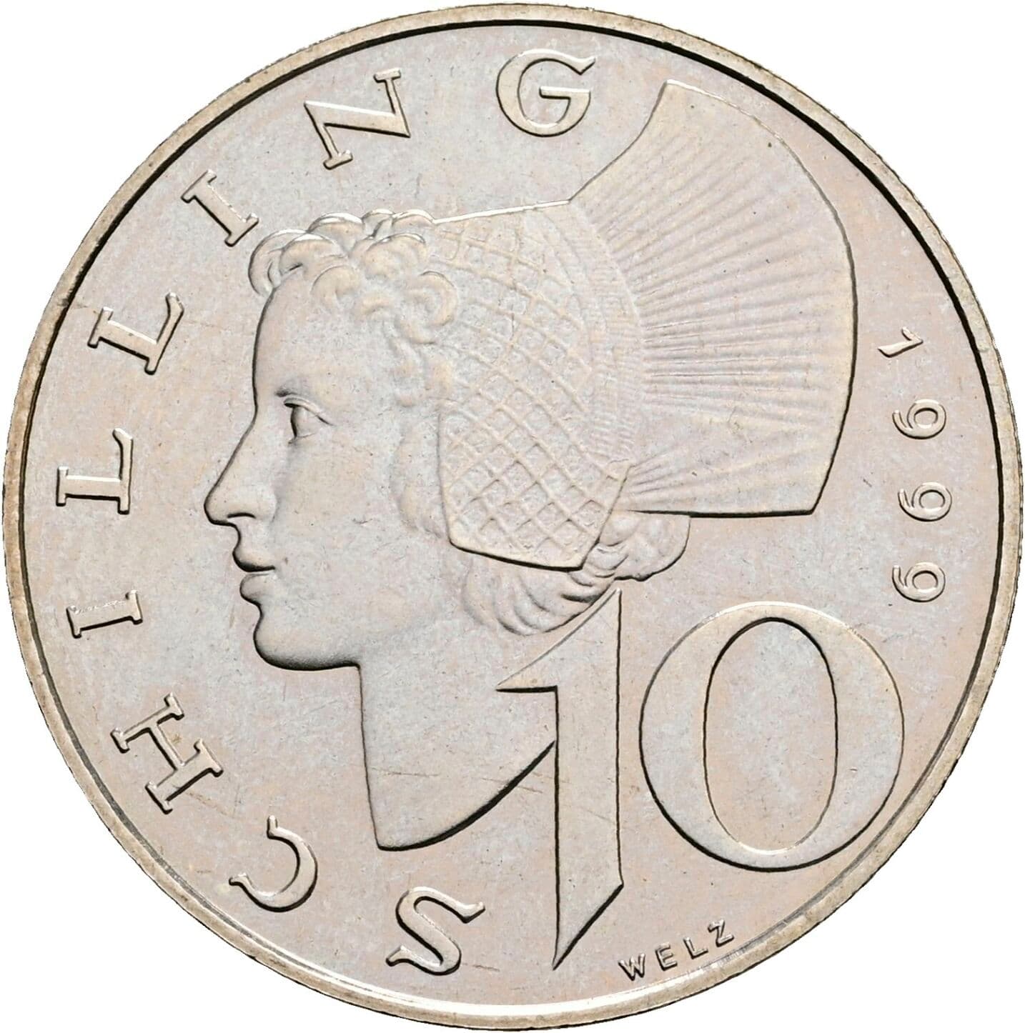 10 Schilling 1999 – Vorderseite
