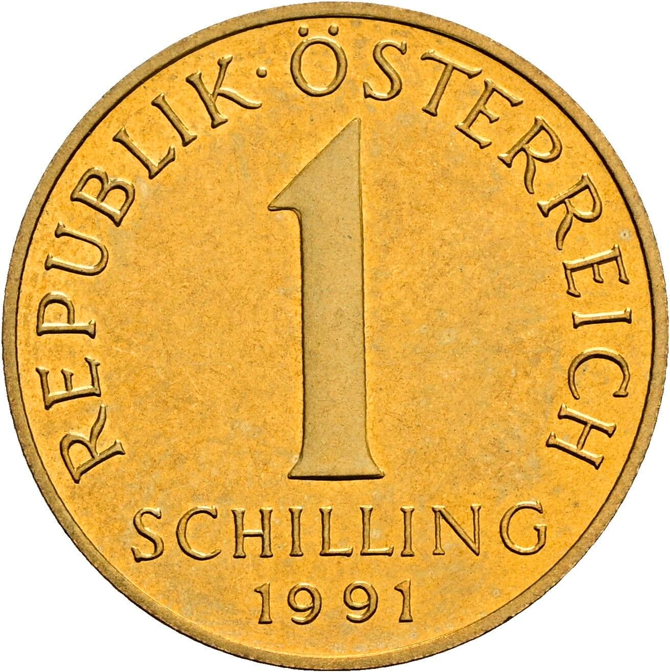 1 Schilling 1991 – Vorderseite