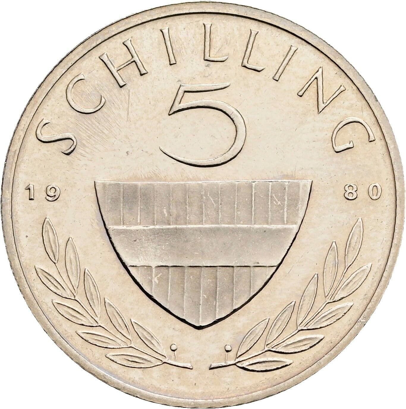 5 Schilling 1980 – Vorderseite