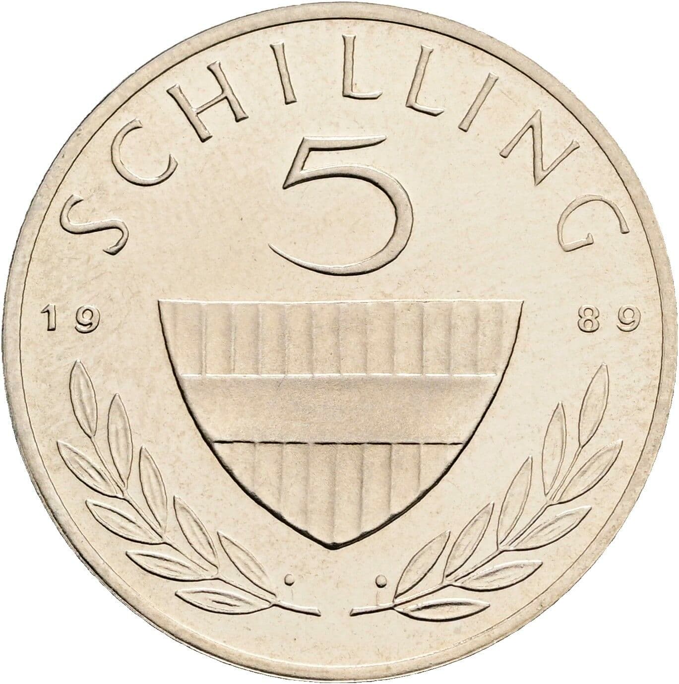 5 Schilling 1989 – Vorderseite