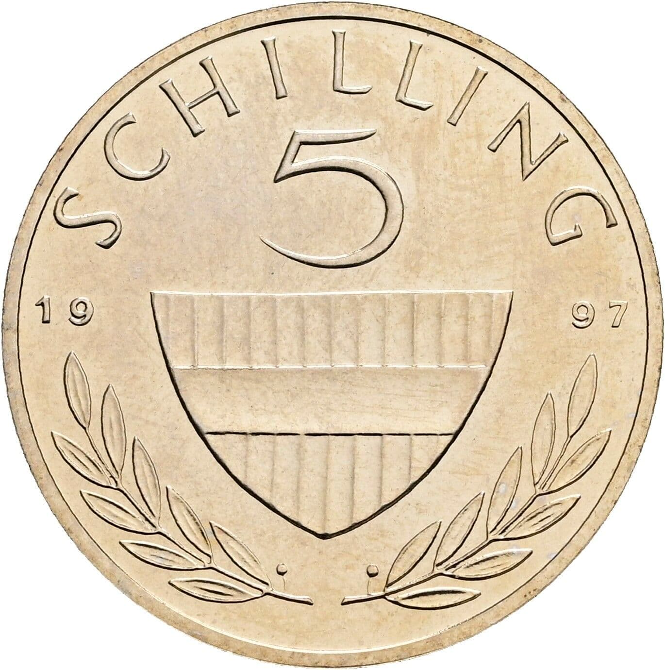 5 Schilling 1997 – Vorderseite