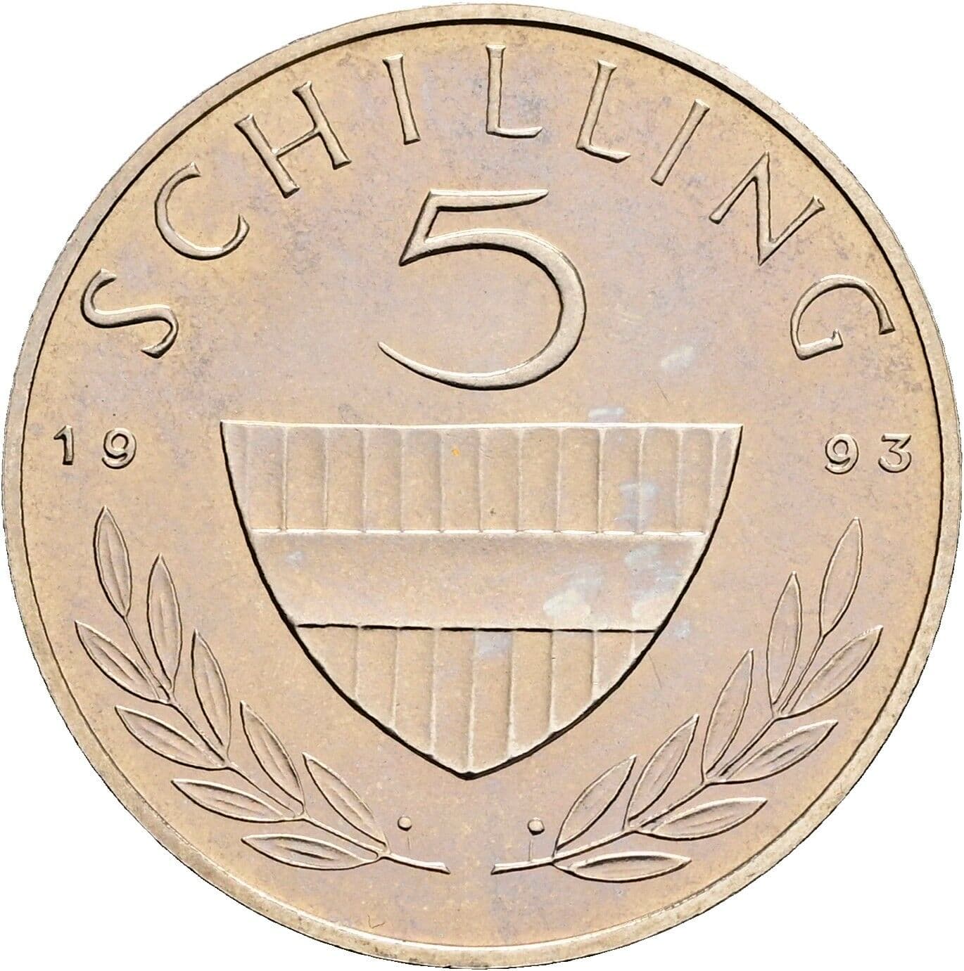 5 Schilling 1993 – Vorderseite
