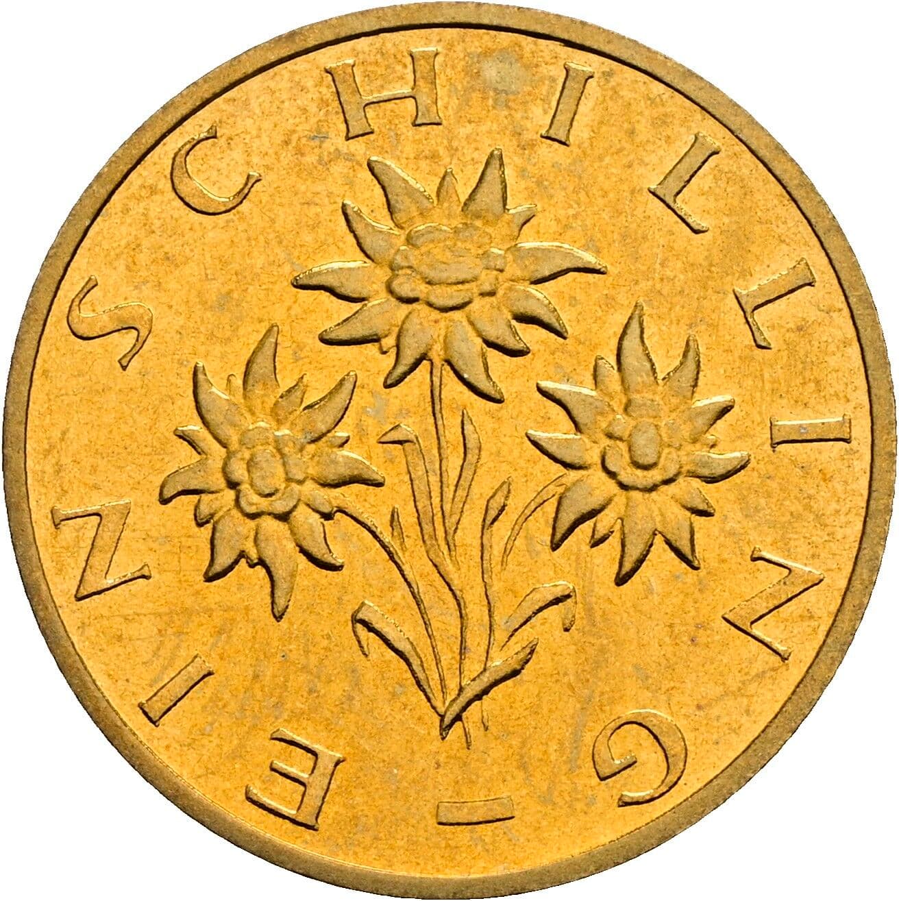 1 Schilling 1991 – Rückseite
