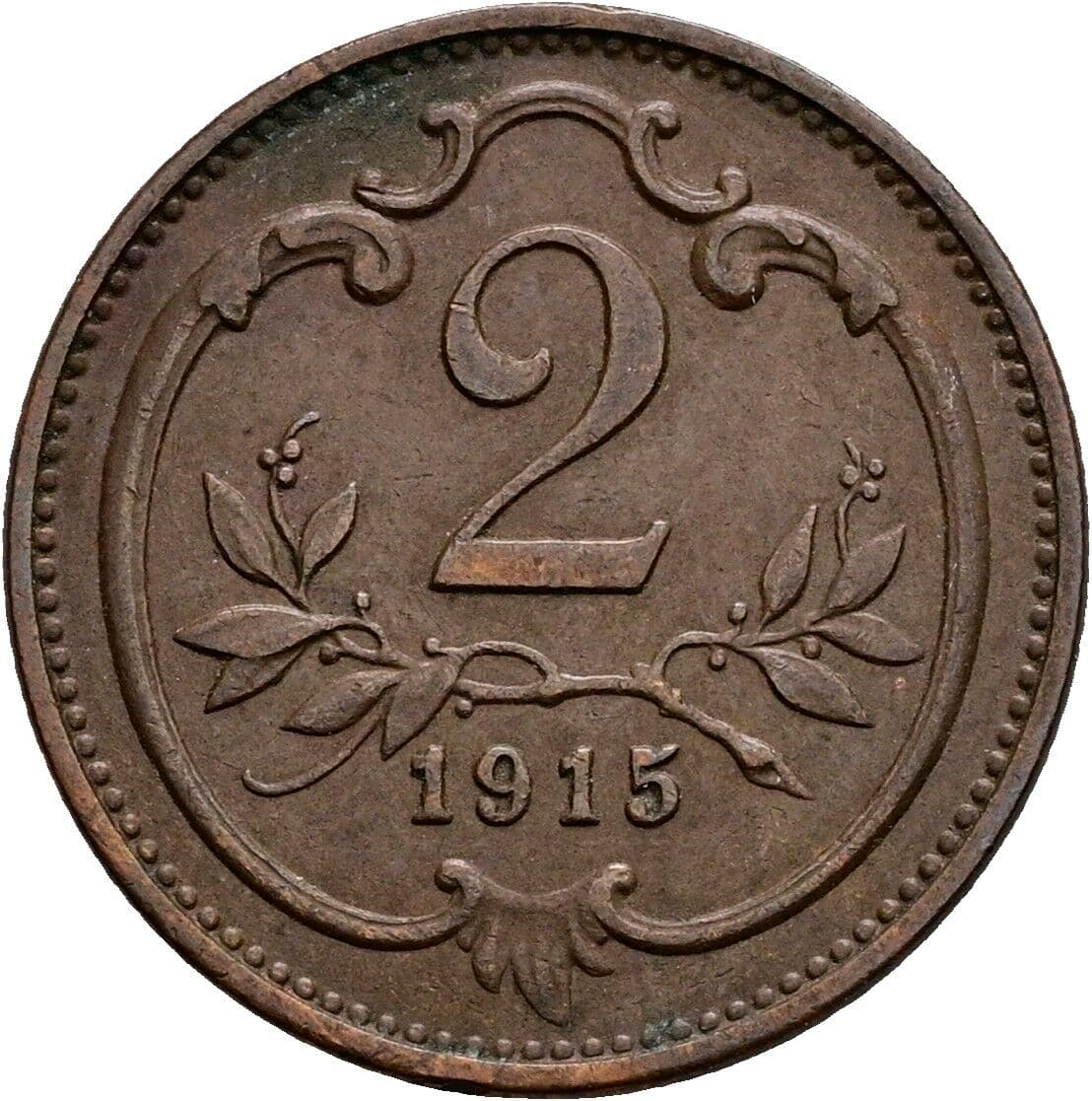 2 Heller Franz Joseph I. 1848-1916 1915 – Vorderseite