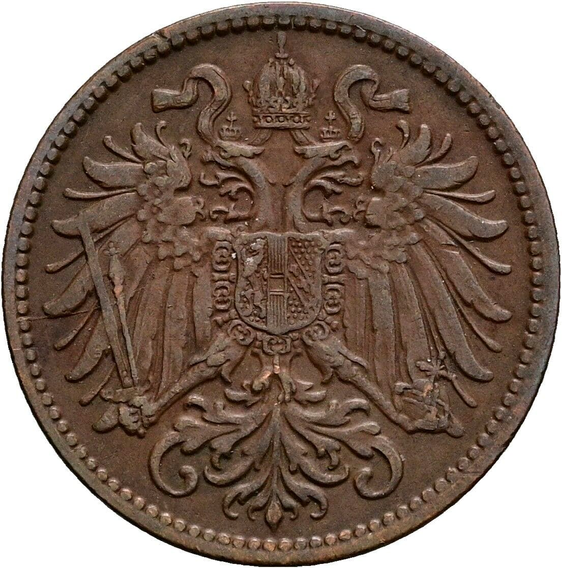 2 Heller Franz Joseph I. 1848-1916 1913 – Rückseite