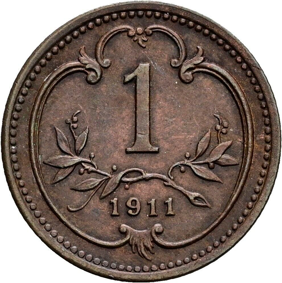 1 Heller Franz Joseph I. 1848-1916 1911 – Vorderseite