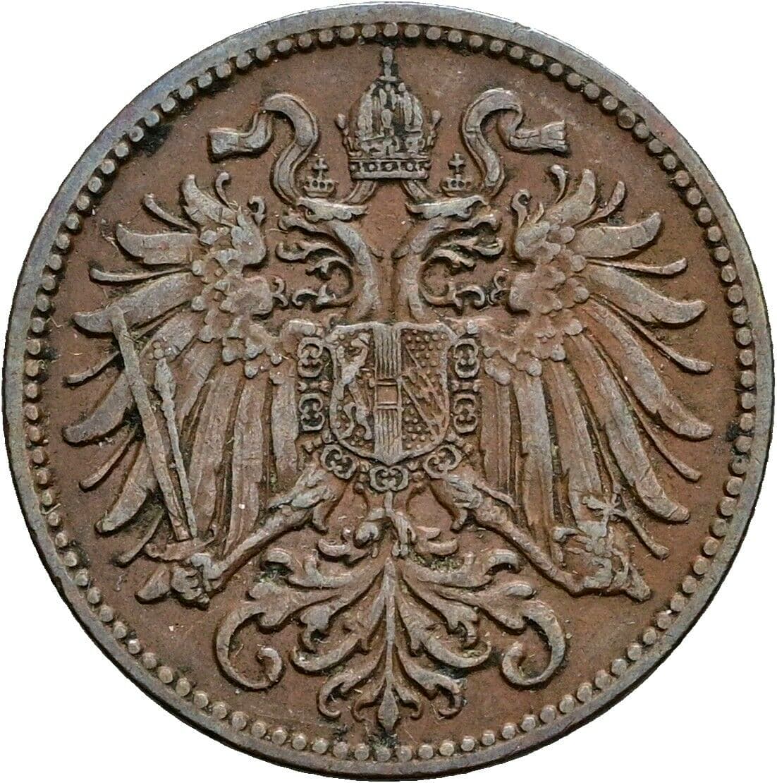 2 Heller Franz Joseph I. 1848-1916 1914 – Rückseite