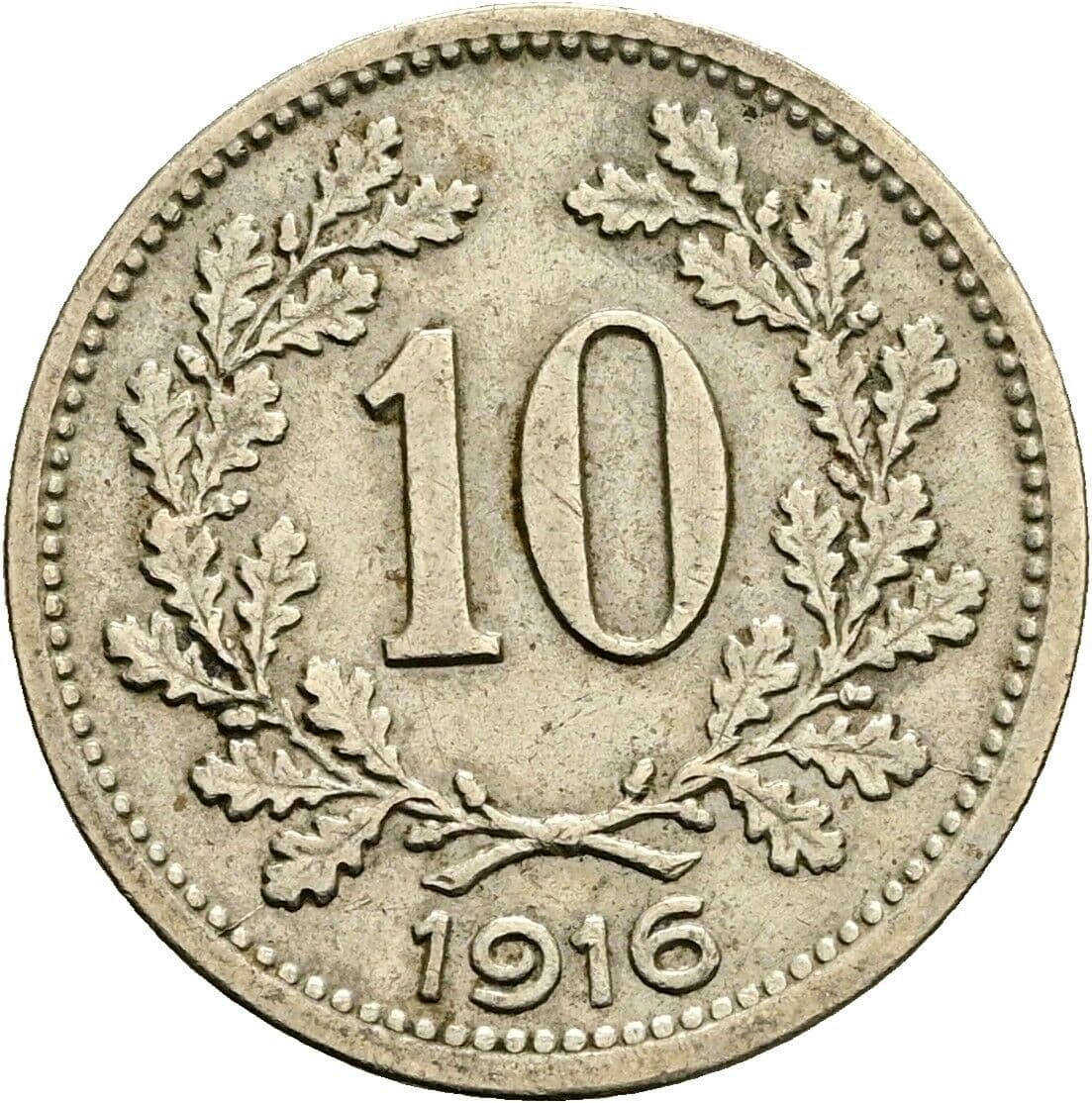 10 Heller Franz Joseph I. 1848-1916 1916 – Vorderseite