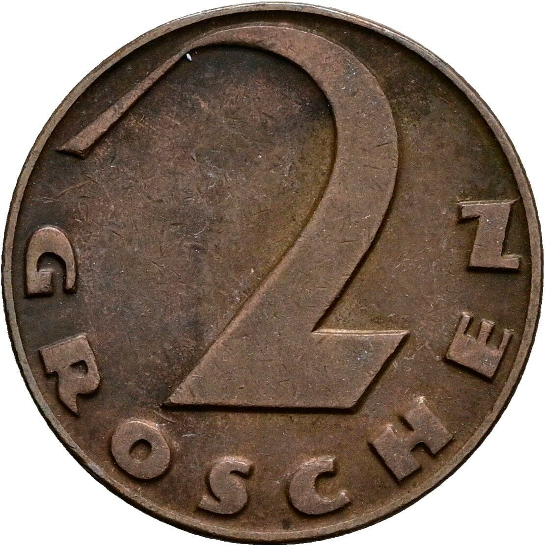 2 Groschen 1928 – Vorderseite