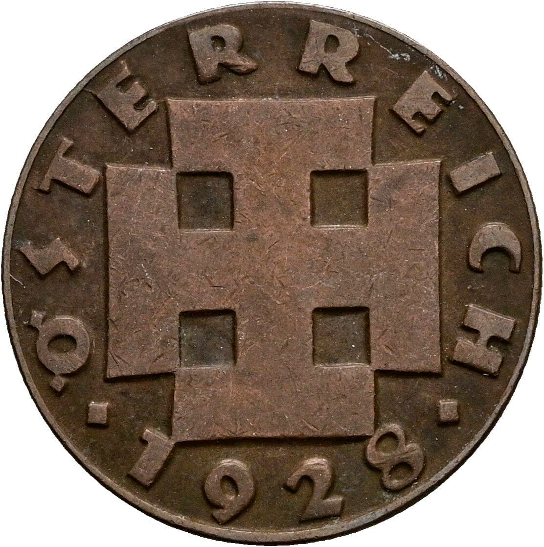 2 Groschen 1928 – Rückseite