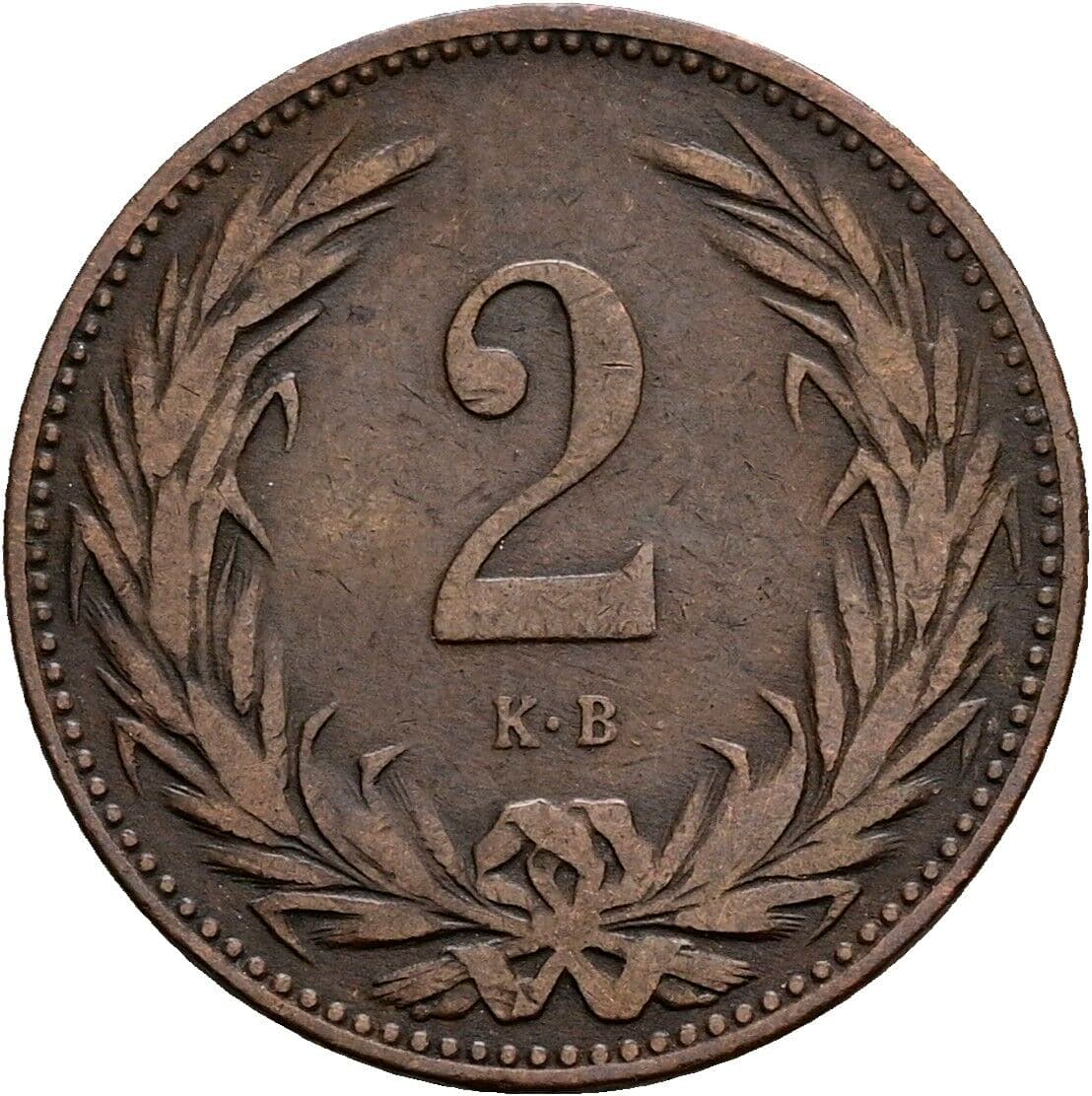 2 Filler Franz Joseph I. 1848-1916 1895 KB, Kremnitz – Vorderseite