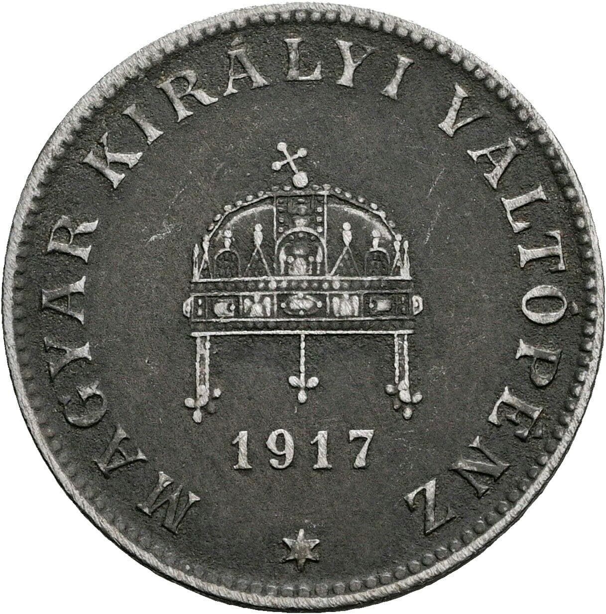 20 Filler Karl I., 1916-1918 1917 KB, Kremnitz – Rückseite