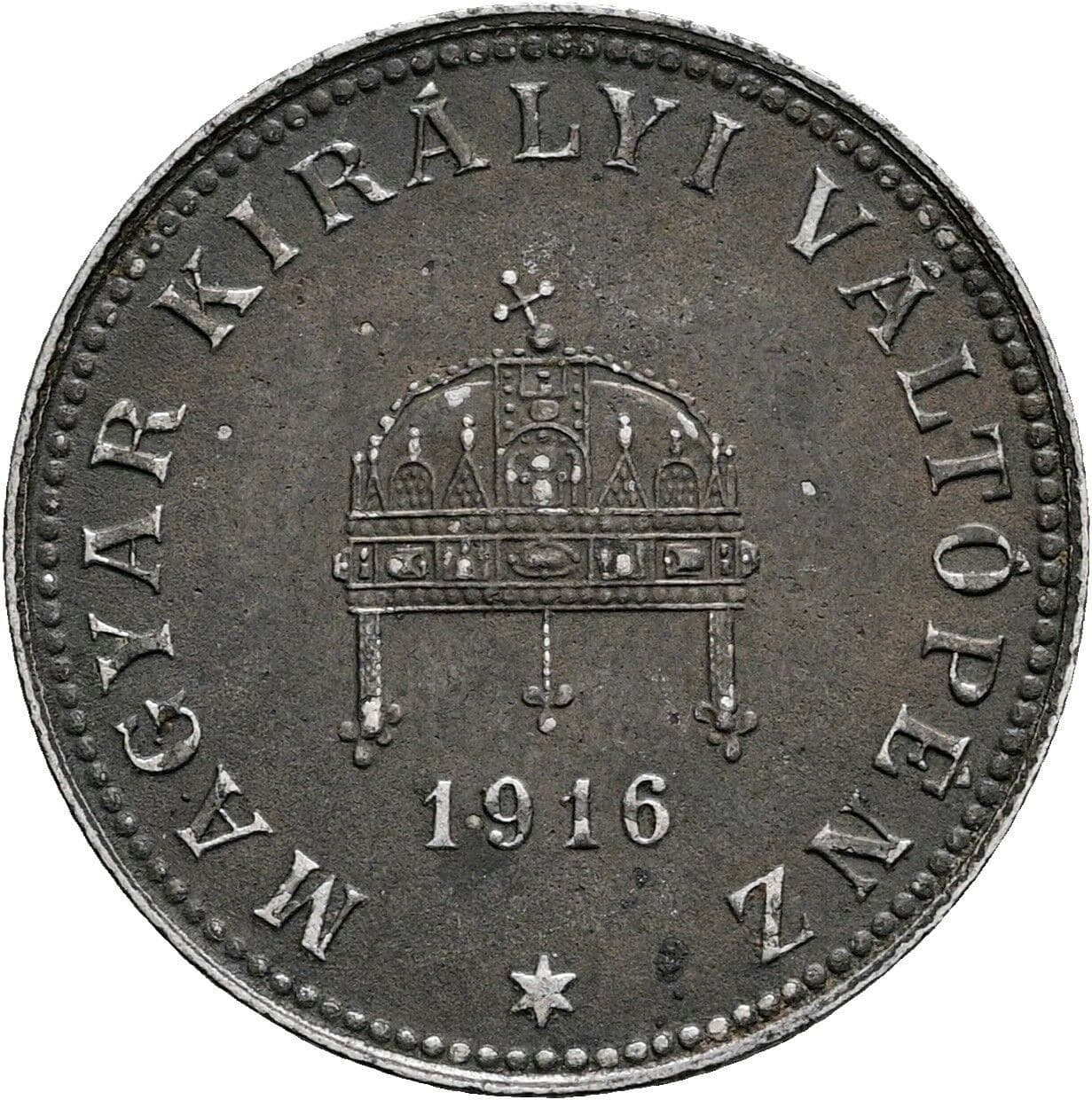 20 Filler Franz Joseph I. 1848-1916 1916 KB, Kremnitz – Rückseite