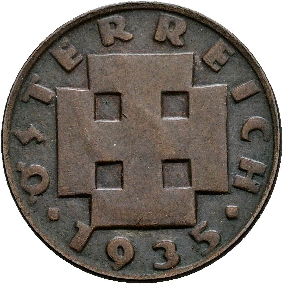 2 Groschen 1935 – Rückseite
