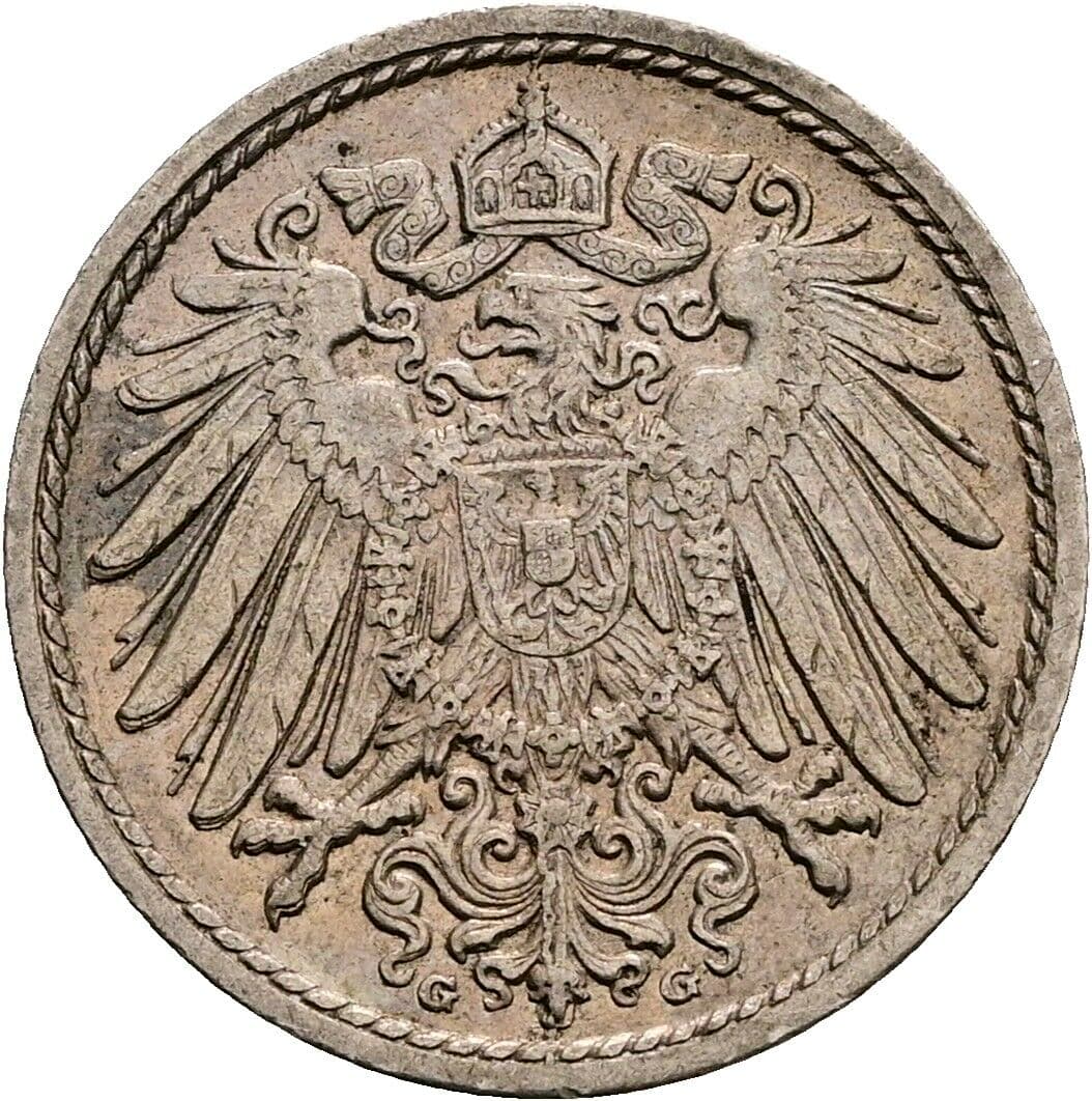 5 Pfennig 1914 G – Rückseite
