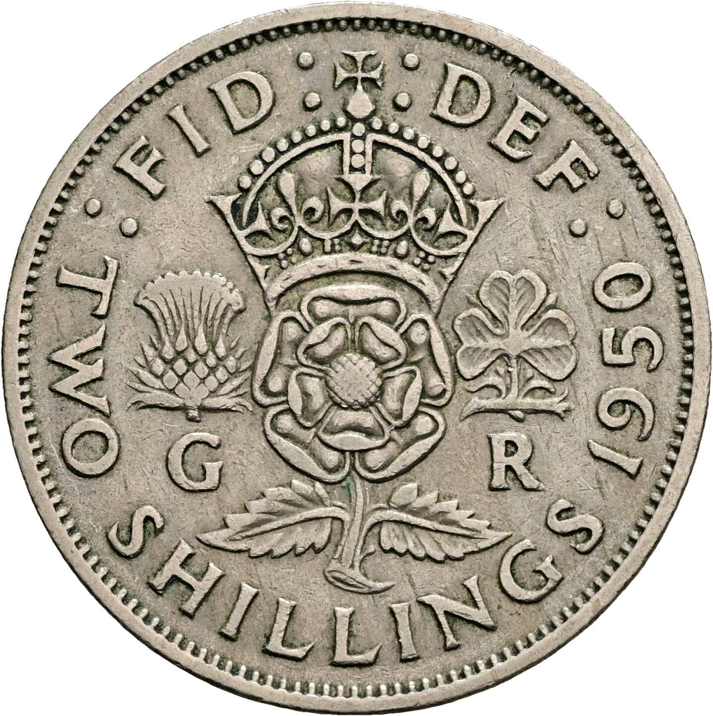 2 Shillings George VI. 1936-1952 1950 – Rückseite