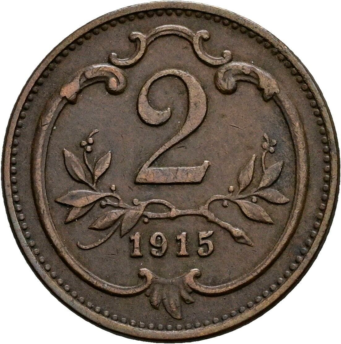 2 Heller Franz Joseph I. 1848-1916 1915 – Vorderseite