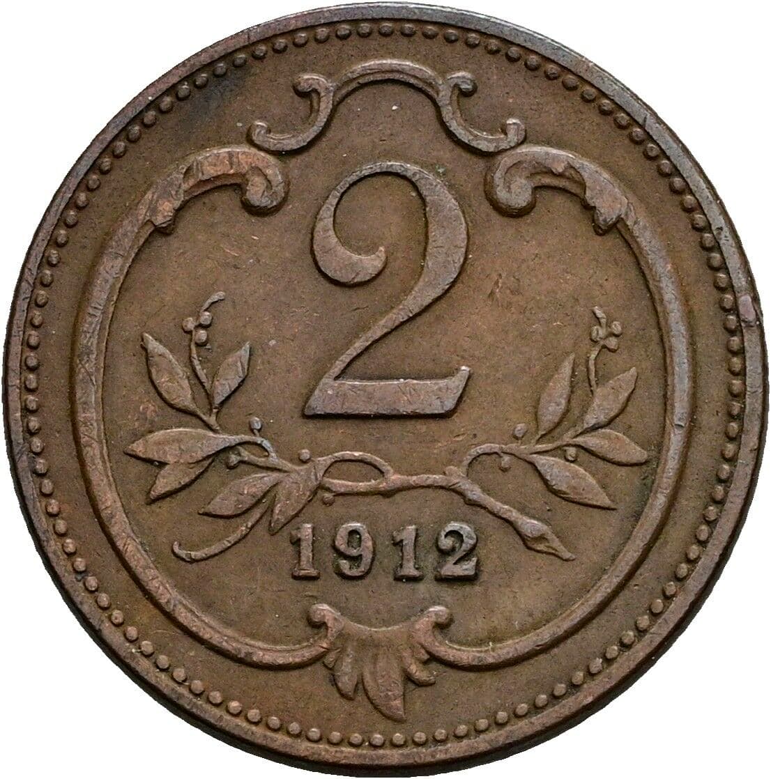 2 Heller Franz Joseph I. 1848-1916 1912 – Vorderseite