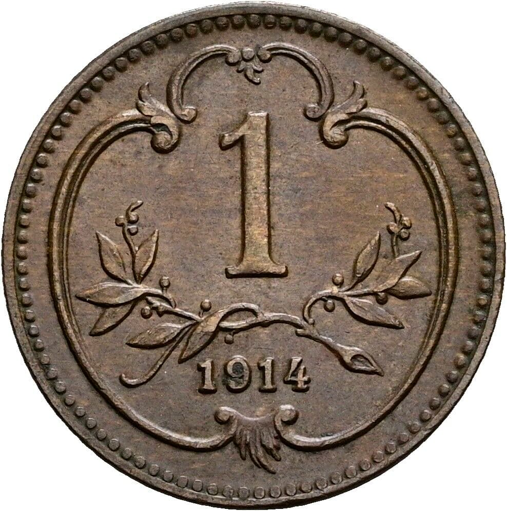1 Heller Franz Joseph I. 1848-1916 1914 – Vorderseite