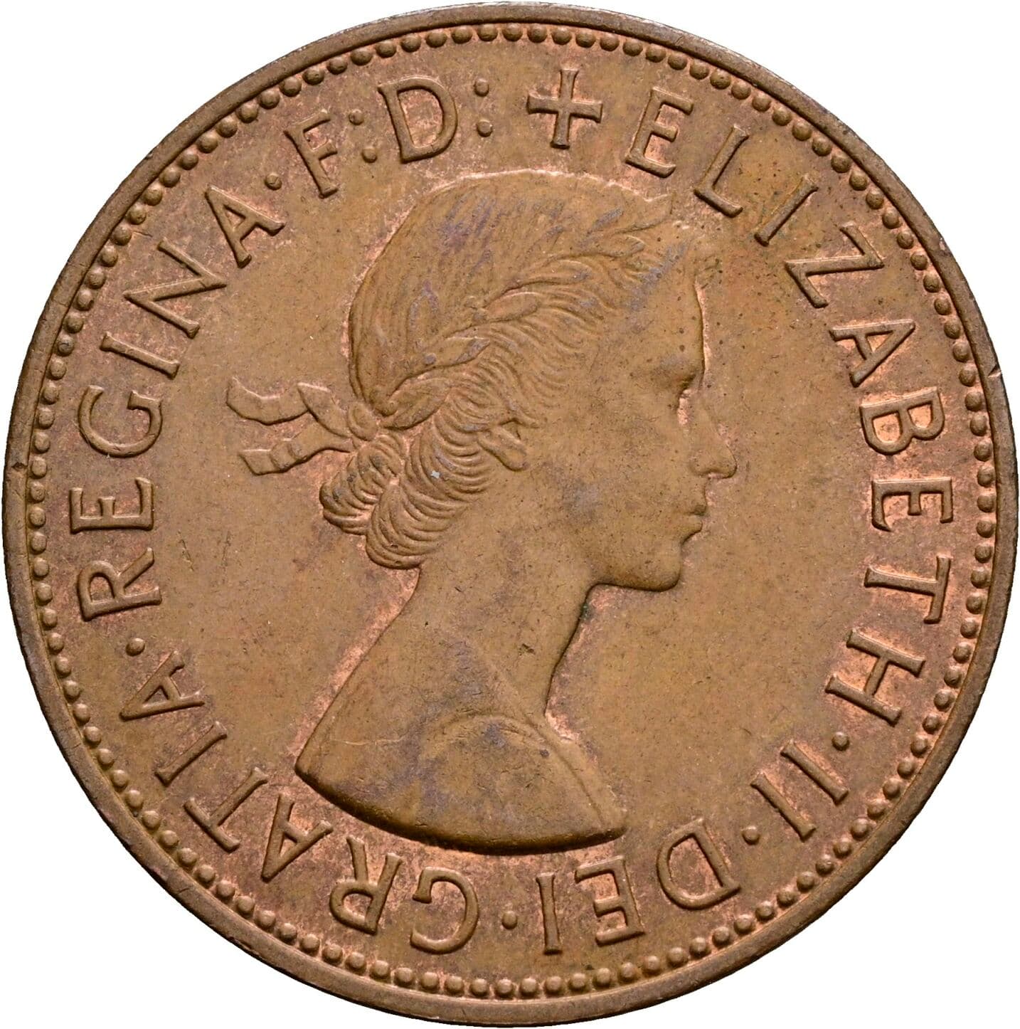 1 Penny Elisabeth II. 1952-2022 1967 – Vorderseite