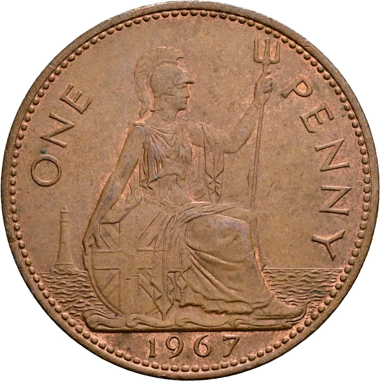 1 Penny Elisabeth II. 1952-2022 1967 – Rückseite
