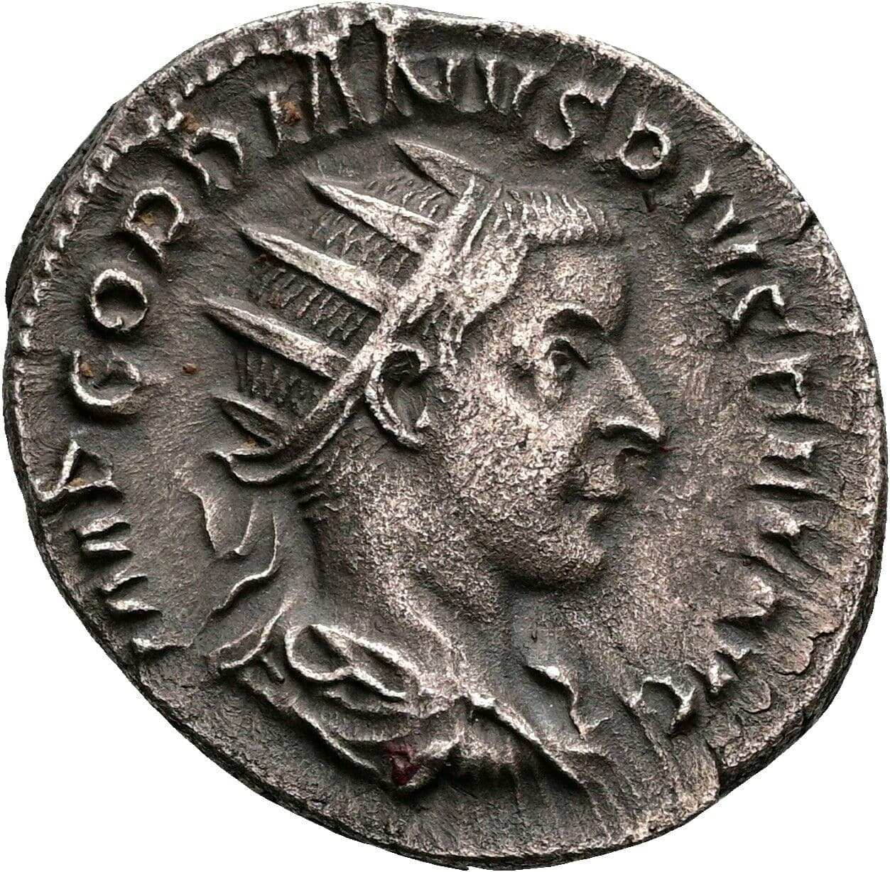 Antoninian subaerat Gordianus III. Pius 238-244 AC – Vorderseite