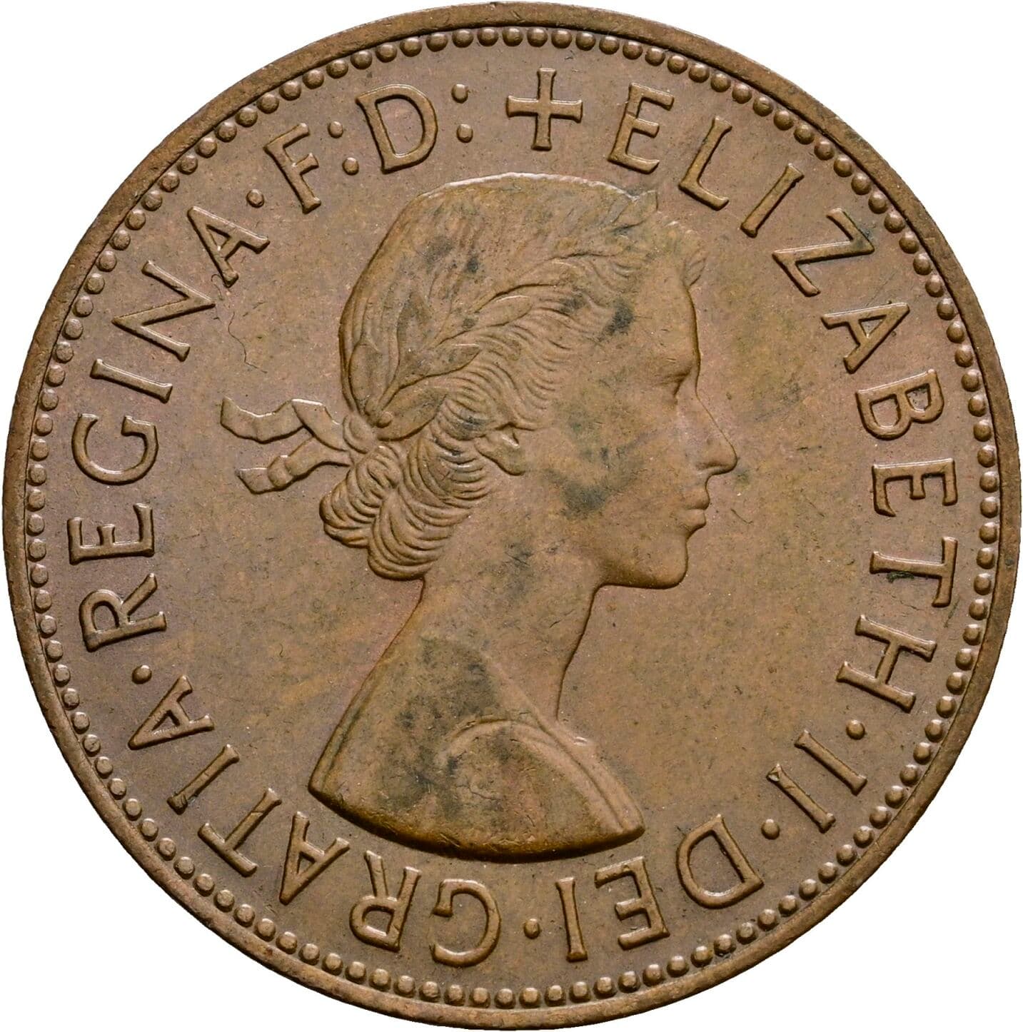 1 Penny Elisabeth II. 1952-2022 1967 – Vorderseite