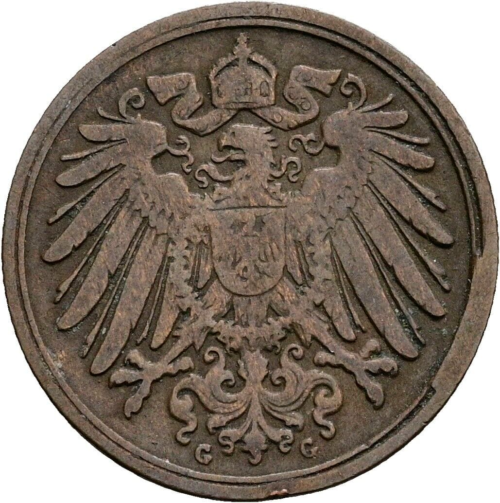 1 Pfennig 1893 G – Rückseite