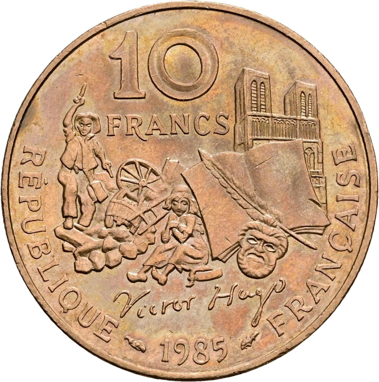 10 Francs 1985 – Rückseite
