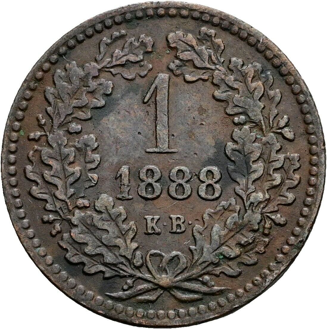 1 Krajczar Franz Joseph I. 1848-1916 1888 KB, Kremnitz – Vorderseite