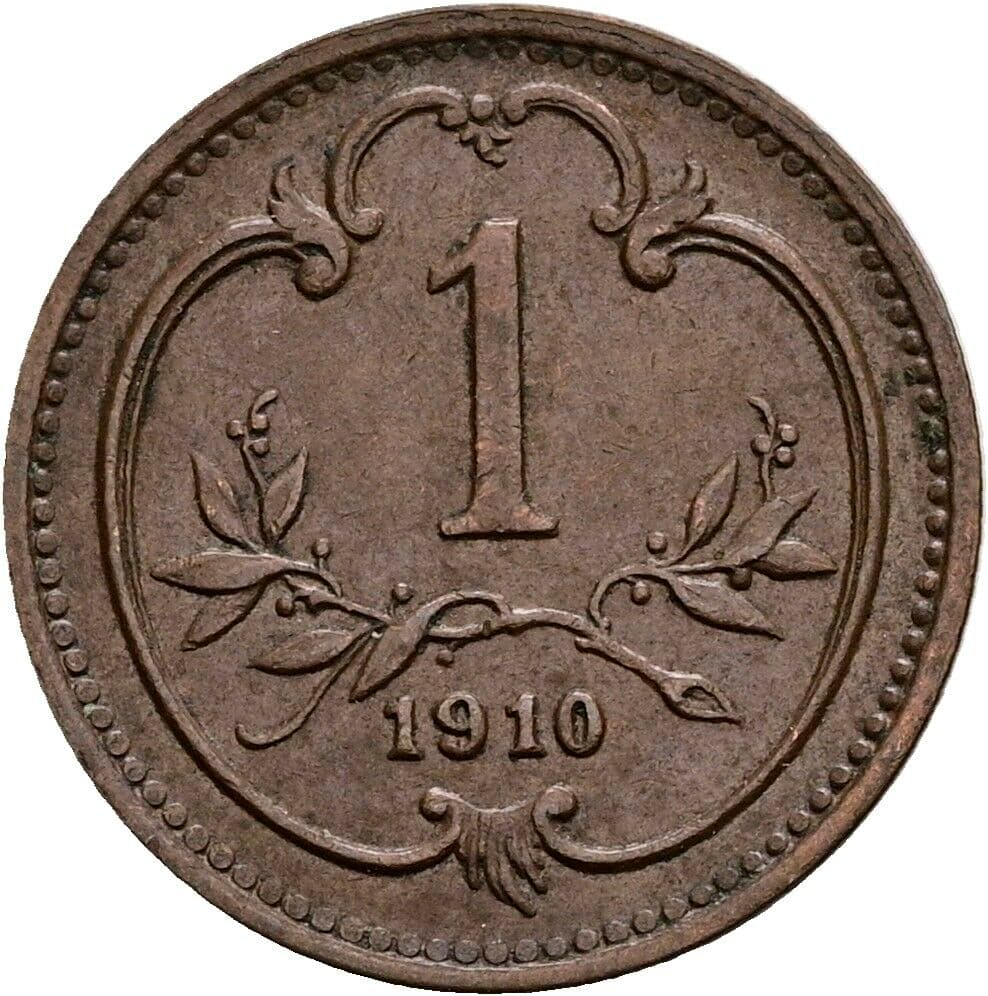 1 Heller Franz Joseph I. 1848-1916 1910 – Vorderseite