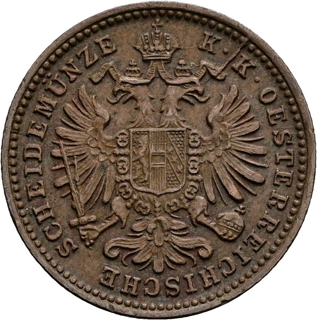 1 Kreuzer Franz Joseph I. 1848-1916 1885 – Rückseite