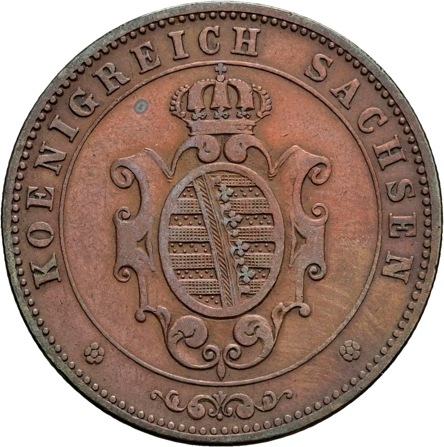 5 Pfennige Johann 1854-1873 1862 B – Rückseite