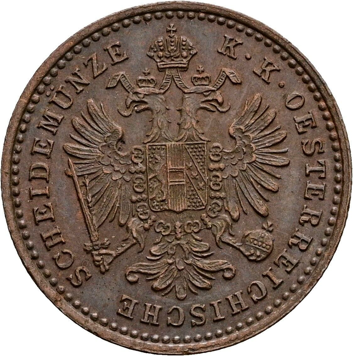 1 Kreuzer Franz Joseph I. 1848-1916 1881 – Rückseite