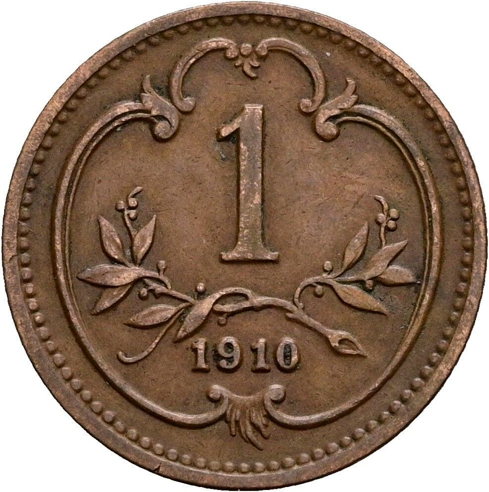 1 Heller Franz Joseph I. 1848-1916 1910 – Vorderseite