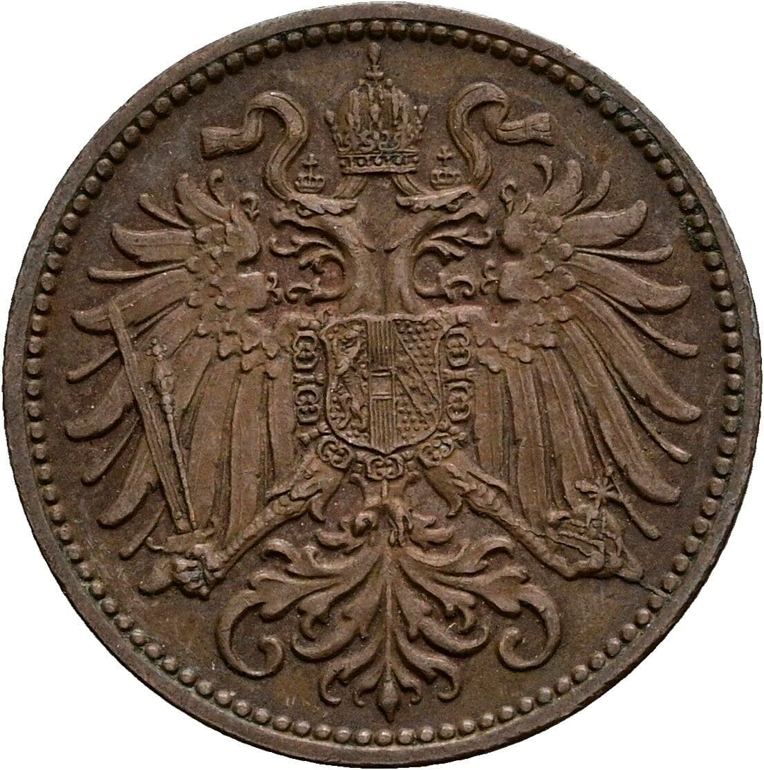 2 Heller Franz Joseph I. 1848-1916 1913 – Rückseite