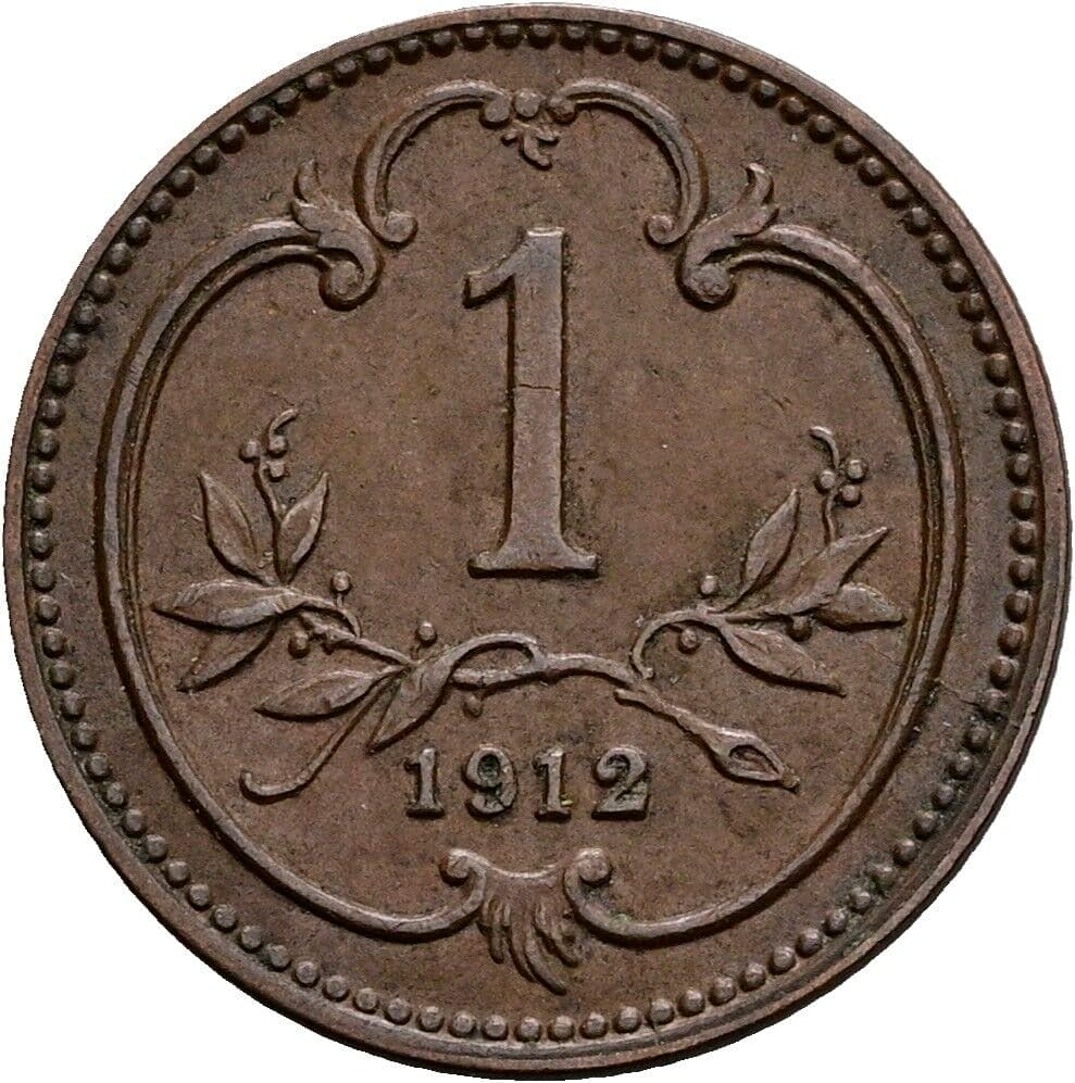 1 Heller Franz Joseph I. 1848-1916 1912 – Vorderseite