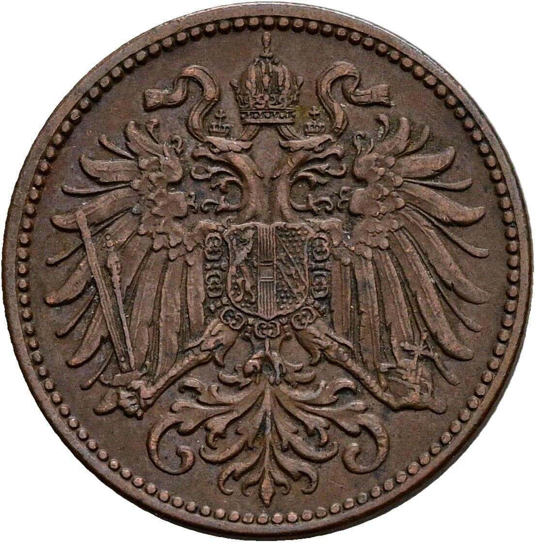 2 Heller Franz Joseph I. 1848-1916 1912 – Rückseite