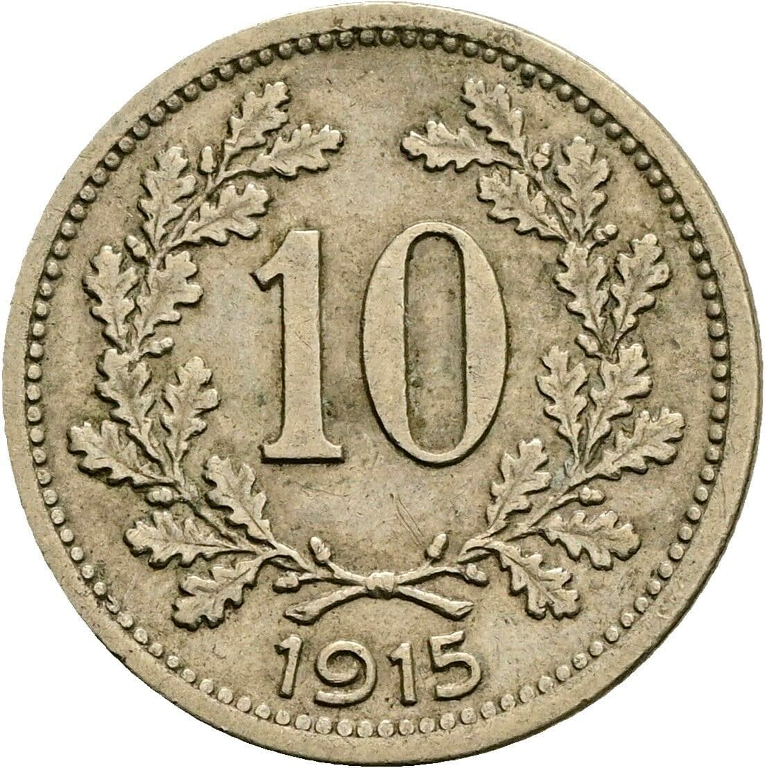 10 Heller Franz Joseph I. 1848-1916 1915 – Vorderseite