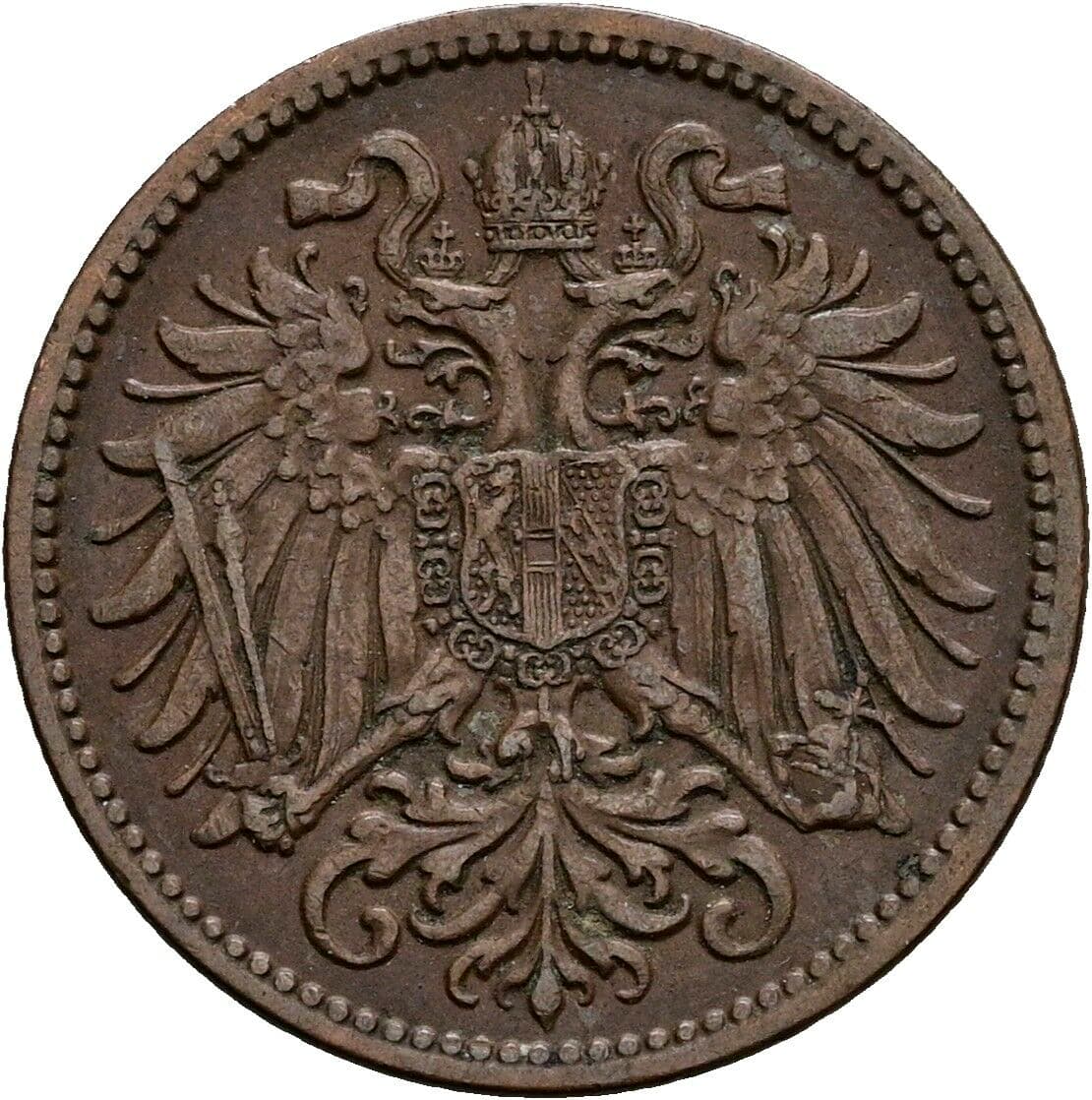 2 Heller Franz Joseph I. 1848-1916 1910 – Rückseite
