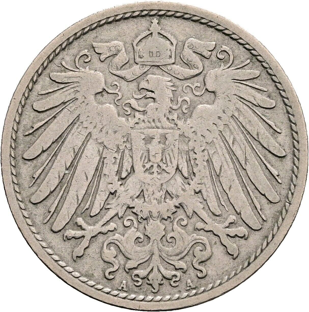 10 Pfennig 1905 A – Rückseite