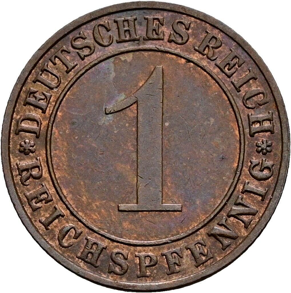 1 Reichspfennig 1934 F – Vorderseite