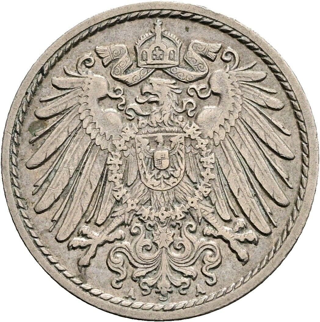 5 Pfennig 1914 A – Rückseite
