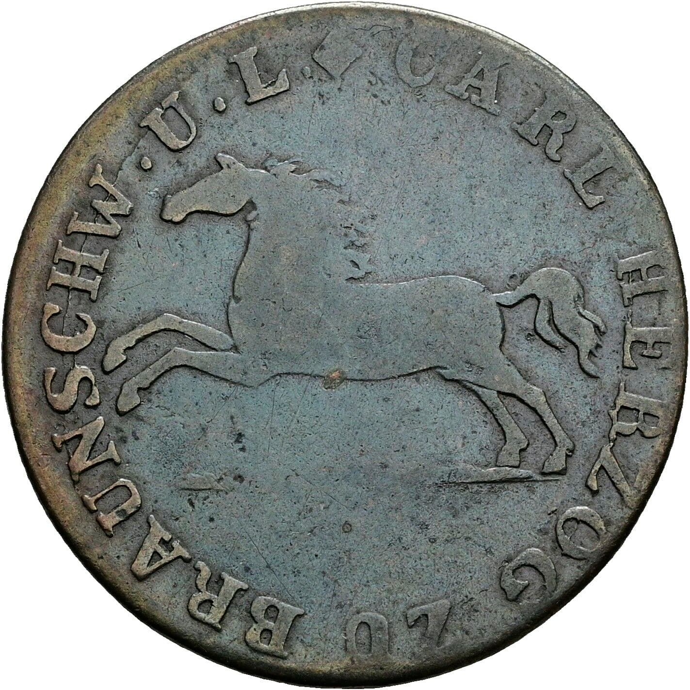 2 Pfennige Herzog Karl 1815-1830 1826 – Rückseite