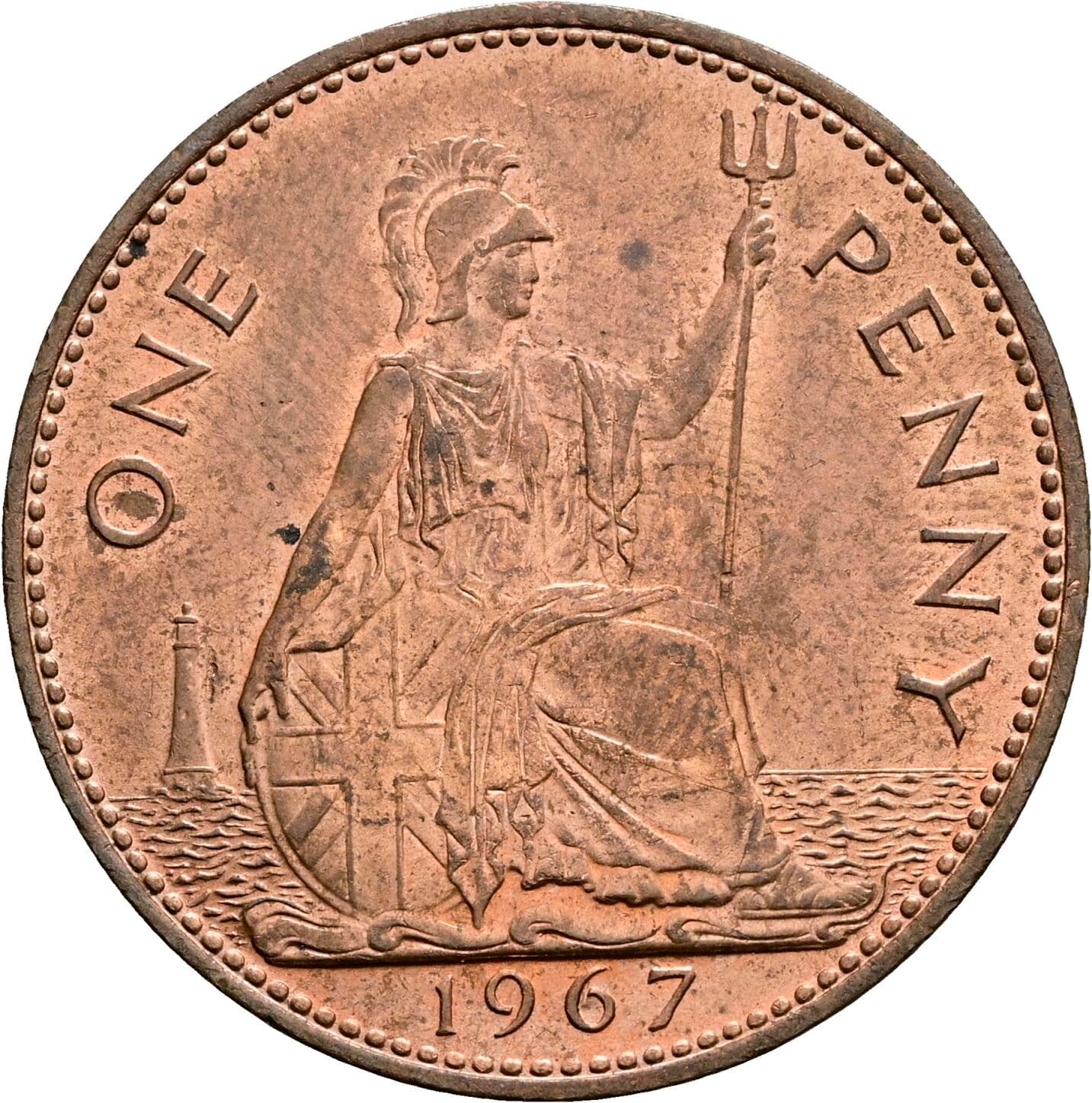 1 Penny Elisabeth II. 1952-2022 1967 – Rückseite